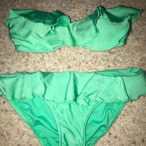 Seafolly green ruffle bikini